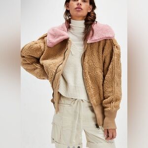 Free People Cozy Up Cardi Size Small in Oat Combo NWT